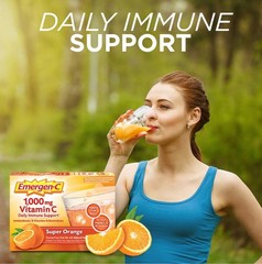 Emergen-C Vitamin C 1000 mg Immune & Energy Suppport 120 Packets Exp 3/2027