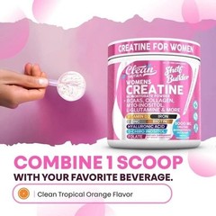Women’s Creatine Powder w-BCAAs, Collagen, Inositol – Clean Nutra Shelf Builder