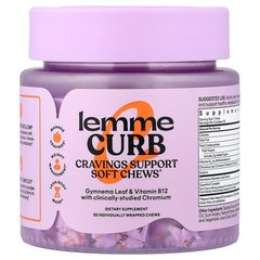 2 X Lemme, Curb, Cravings Support, Mixed Fruit, 30 Individually Wrapped Chews