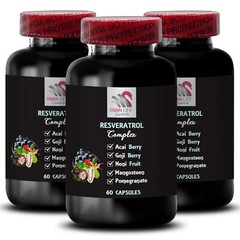 Pomegranate Fruit – RESVERATROL – Nutrient synergy 3 Bottle 180 Capsules