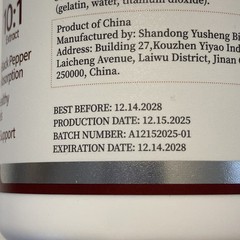 YOBECON Beet Root 13000mg 10:1 Extract + Black Pepper, 90 Capsules BEST BY 12/28