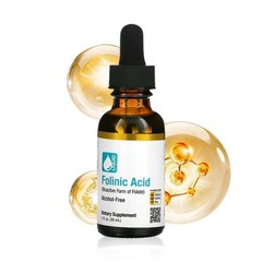 California Gold Nutrition Folinic Acid Liquid 30ml, Alcohol Free, Supports US