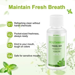 100 Pc Travel Size Mouthwash, 1.2oz/35ml Mini 1.2 Fl Oz (Pack of 100), Clear