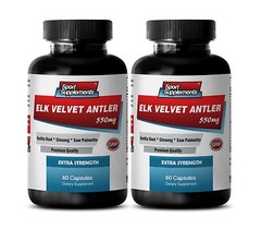 Male Enhancers Pills – Elk Velvet Antler 550mg – Deer Antler Extract Powder 2B