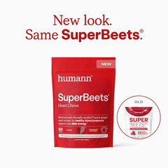 humann SuperBeets Heart Chews 60 Pomegranate Berry w/ Beet Root, Grape Seed