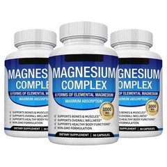 1~5x Magnesium 8 in 1 Complex 1000mg & Blood Sugar Blend Supplement Combo