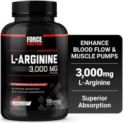 Force Factor L-Arginine 3000 MG, Extra Strength Nitric Oxide & Circulation Boost