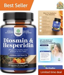 Diosmin Hesperidin 1000mg Complex for Adults – Bitter Orange Supplement for V…