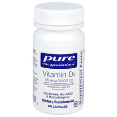 Pure Encapsulations Vitamin D3 125 mcg (5,000 IU) -60 caps