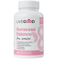 LiveGood Hormonal Balance for Women, Ease Cramps, Bloating, Mood, Energy, Skin