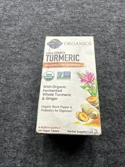 Garden of Life Organics Extra Strength Turmeric 120 Tablets EXP 09/27 NEW