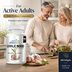2x GARLIC OIL 5000 Cardiovascular Heart Cough Cold Support 200 ct OV