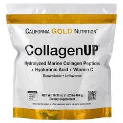 California Gold Nutrition CollagenUP®, Hydrolyzed Marine Collagen Peptides wi…