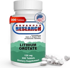 Advanced Research/Nutrient Carriers Lithium Orotate 120 mg 200 Tabs