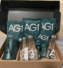 Citrus Athletic Greens AG1 Box- 3 Bags, D3 + K2, 3 Bottles, Travel Packs & More