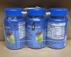 3X One A Day Men’s Gummies Multivitamin 80 Count Chewable Nutritional Support