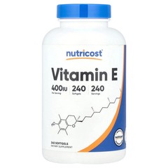 2 X Nutricost, Vitamin E, 180 mg (400 IU), 240 Softgels