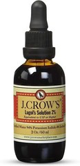 J.CROW’S Lugol’s Solution Iodine 2 Percent Thyroid Support and Energy 2 fl oz