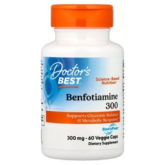 2 X Doctor’s Best, Benfotiamine 300, 300 mg, 60 Veggie Caps