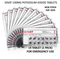 iOSAT Potassium Iodide 130 mg Pack (14 Tablets) Fresh Stock! ✅Exp. 2034✅