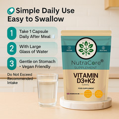 Vitamin D3 4000IU+K2 MK7 200mcg Caps(20%Elemental Magnesium)-Natural vitamin d3