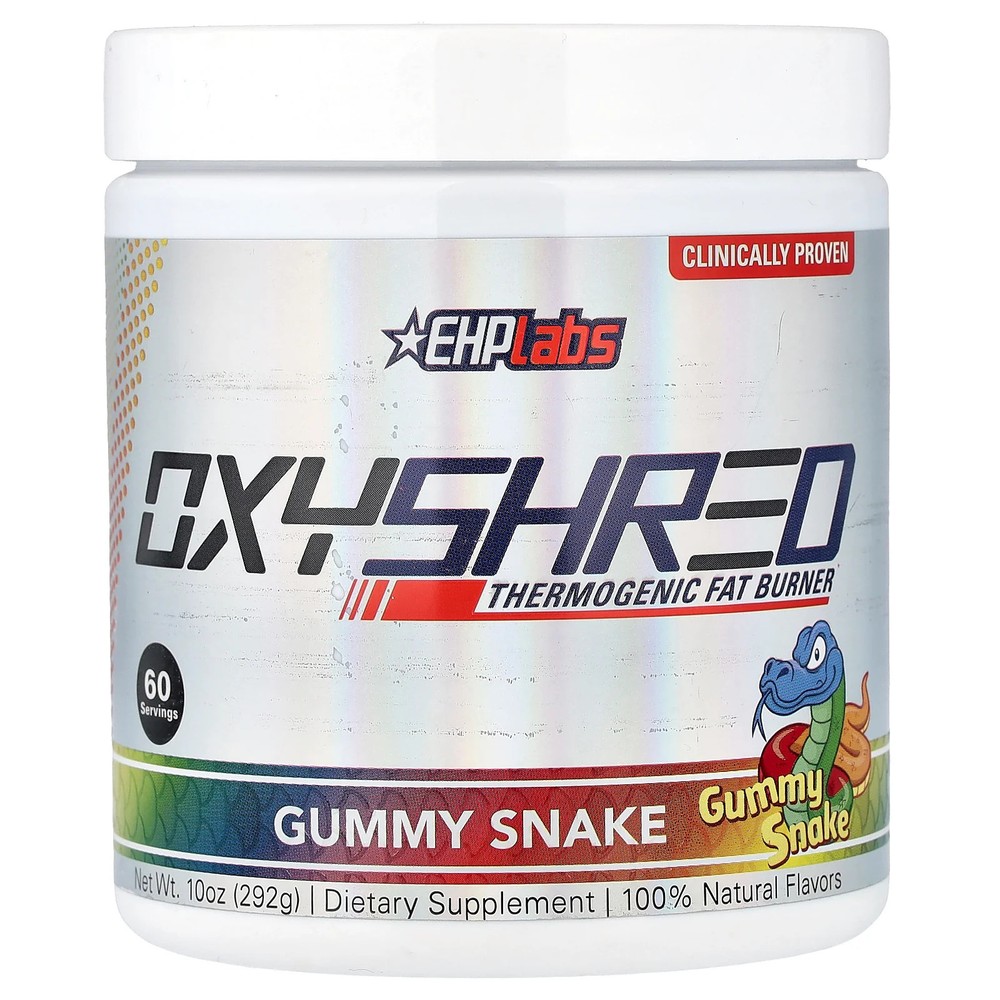 2 X EHPlabs, OxyShred, Thermogenic Fat Burner, Gummy Snake, 10 oz (292 g)