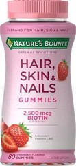 Nature’S Bounty Optimal Solutions Hair, Skin & Nails Vitamin Gummies with Biotin