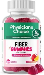 Physician’S Choice Fiber Gummies for Digestive Health & Regularity – Raspberry L