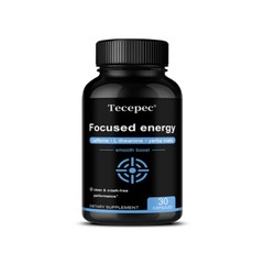 Caffeine with L-Theanine for Energy and Concentration – 30/60/120 Capsules