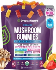 Lions Mane & Ashwagandha Gummies – Turkey Tail, Maitake, Reishi, Chaga, Shiit…