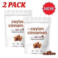 7200Mg 2PACK Equivalent |300Softgels with MCT Oil|HighlyBioavail Ceylon Cinnamon