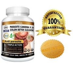 Potent Candida Cleanse Yeast support & Detox With Herbs Enzymes bio