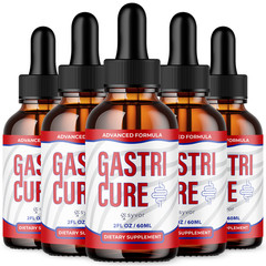 (5 Pack) Gastri Cure Drops Gut Health Support Supplement GastriCure 150 Servings