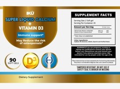 Calcium + Vitamin D3-Supports Bone & Teeth Health-90 Soft gels better absorption
