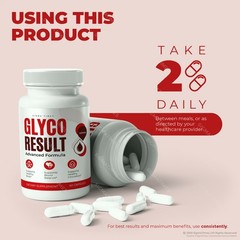 Glyco Result Capsules, GlycoResult Blood Support & Metabolic Balance Pills 60ct