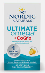 Nordic Naturals Ultimate Omega +CoQ10 60 Soft Gels ~ Exp 2/26