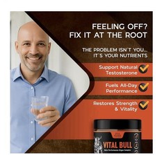 Lonvera Vital Bull Male Performance Beef Organ Grass Fed For Men 60 Capsules