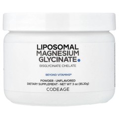 2 X Codeage, Liposomal Magnesium Glycinate Powder, Unflavored, 3 oz (85.2 g)