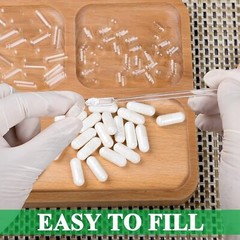 Capsuline Size 00 Empty Vegan Capsules Clear 1000 Count Vegetarian Separated