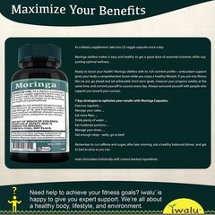 Organic Moringa Leaf | Best Supplement Capsule Pill Men Women FREE SHIP