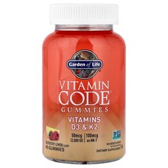 2 X Garden of Life, Vitamin Code� Gummies, Vitamins D3 & K2, Raspberry Lemon, 4