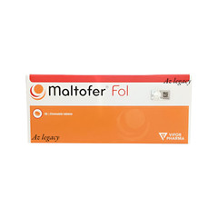 100mg MALTOFER FOL CHEWABLE Iron Deficiency TABLETS 30’S + FREE GIFT