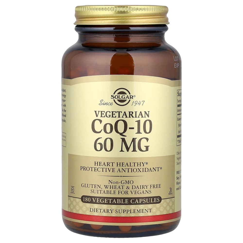 2 X Solgar, Vegetarian CoQ-10, 60 mg, 180 Vegetable Capsules