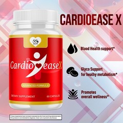 (2 Pack) Cardio Ease X Advanced Support Blood Supplement CardioEaseX 120 Caps