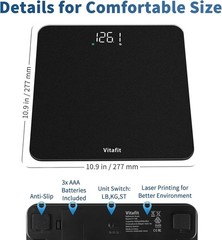 Stylish Precision Bathroom Scale: 0.1lb Accuracy, Backlit Display, User-Friendly
