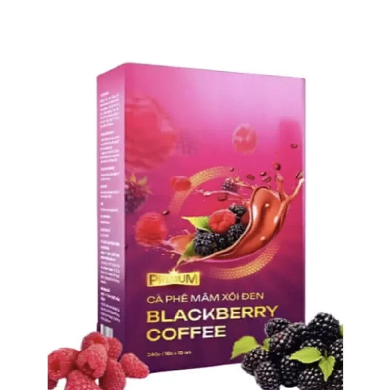 1x Giam can Blackberry Coffee Ca Phe Mam Xoi Đen weight loss 100% herbal