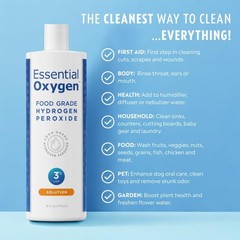 Versatile 16 Fl Oz Hydrogen Peroxide – Biodegradable Household & Food Cleaner