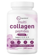 Micro Ingredients Multi Collagen Pills for Women & Men, 240 Capsules