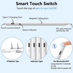 ​​​Stylus Pen for iPad 2018-2025 with Palm Rejection, Active P