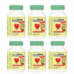 ChildLife Essentials Pure DHA 90 Chewable Softgels Berry 6 Pack Total 540 CT